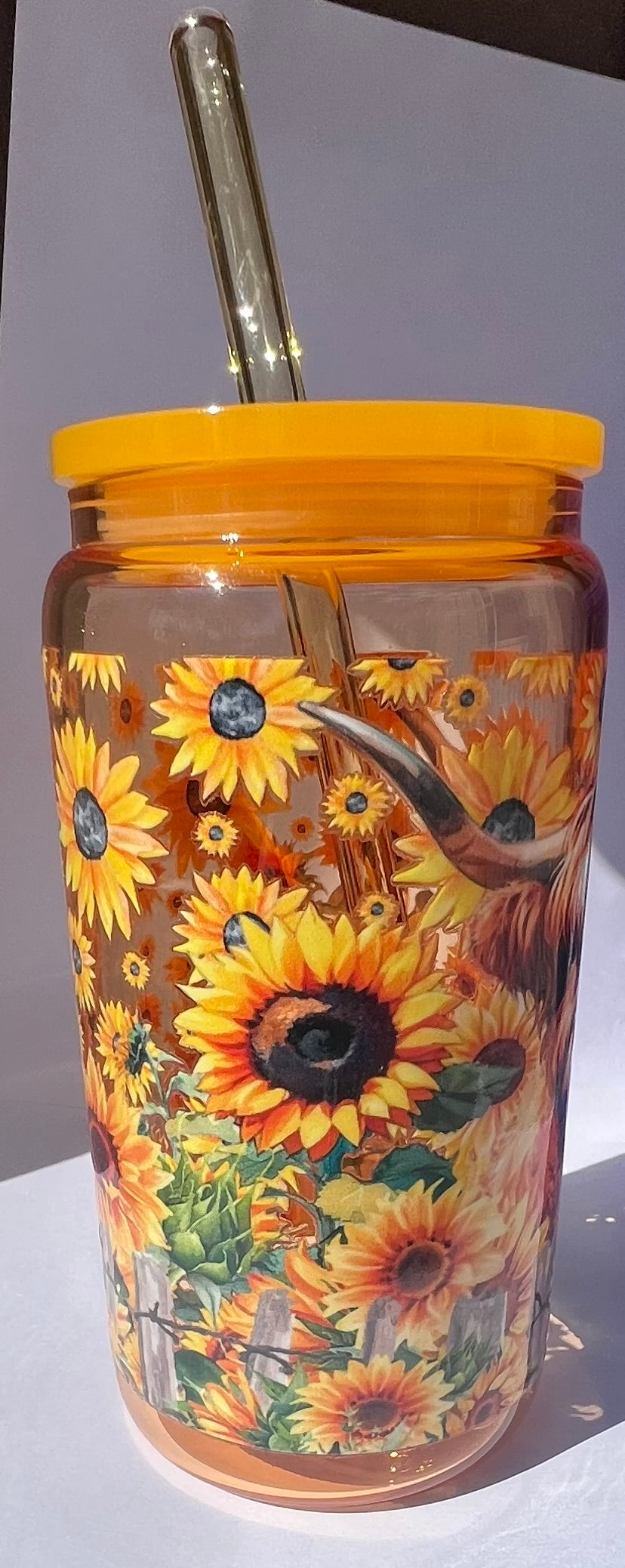 “Seconds item” Highland Cow Glass Tumbler