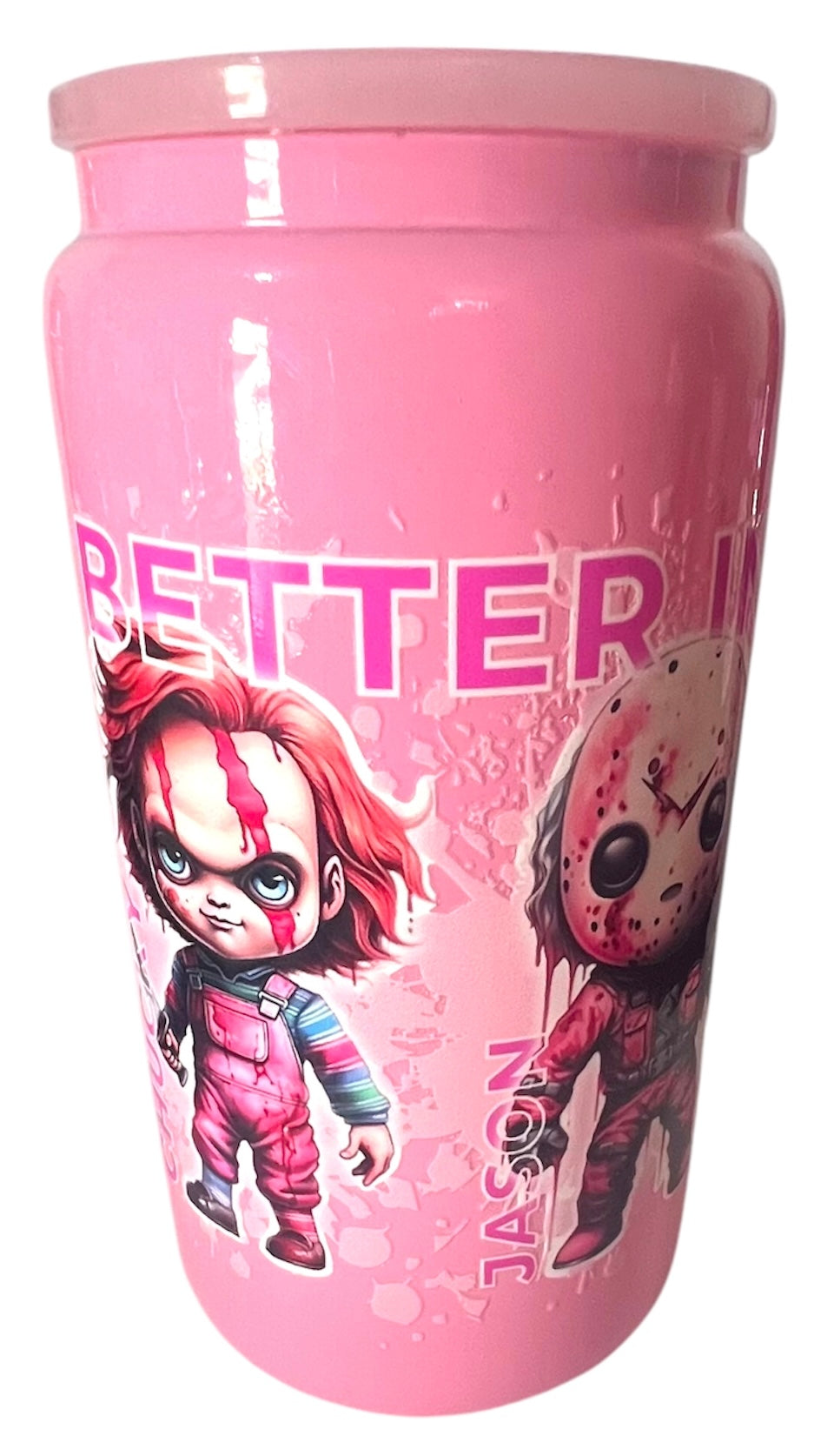 Life is Better in Pink Scary Movie Tumbler