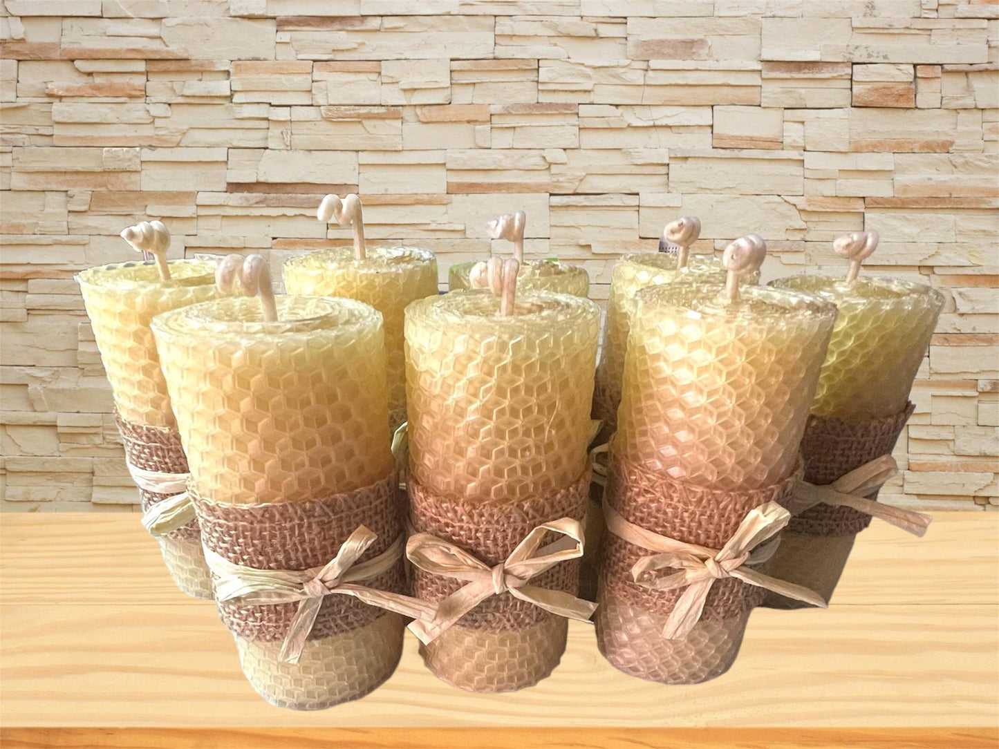 Hand Rolled Beeswax Foundation Candles