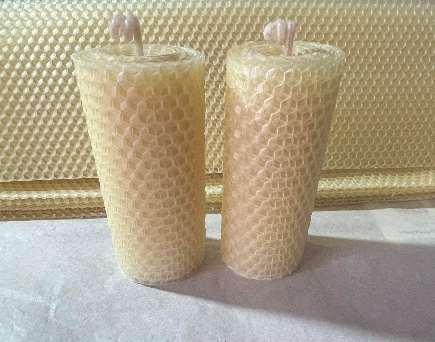 Hand Rolled Beeswax Foundation Candles