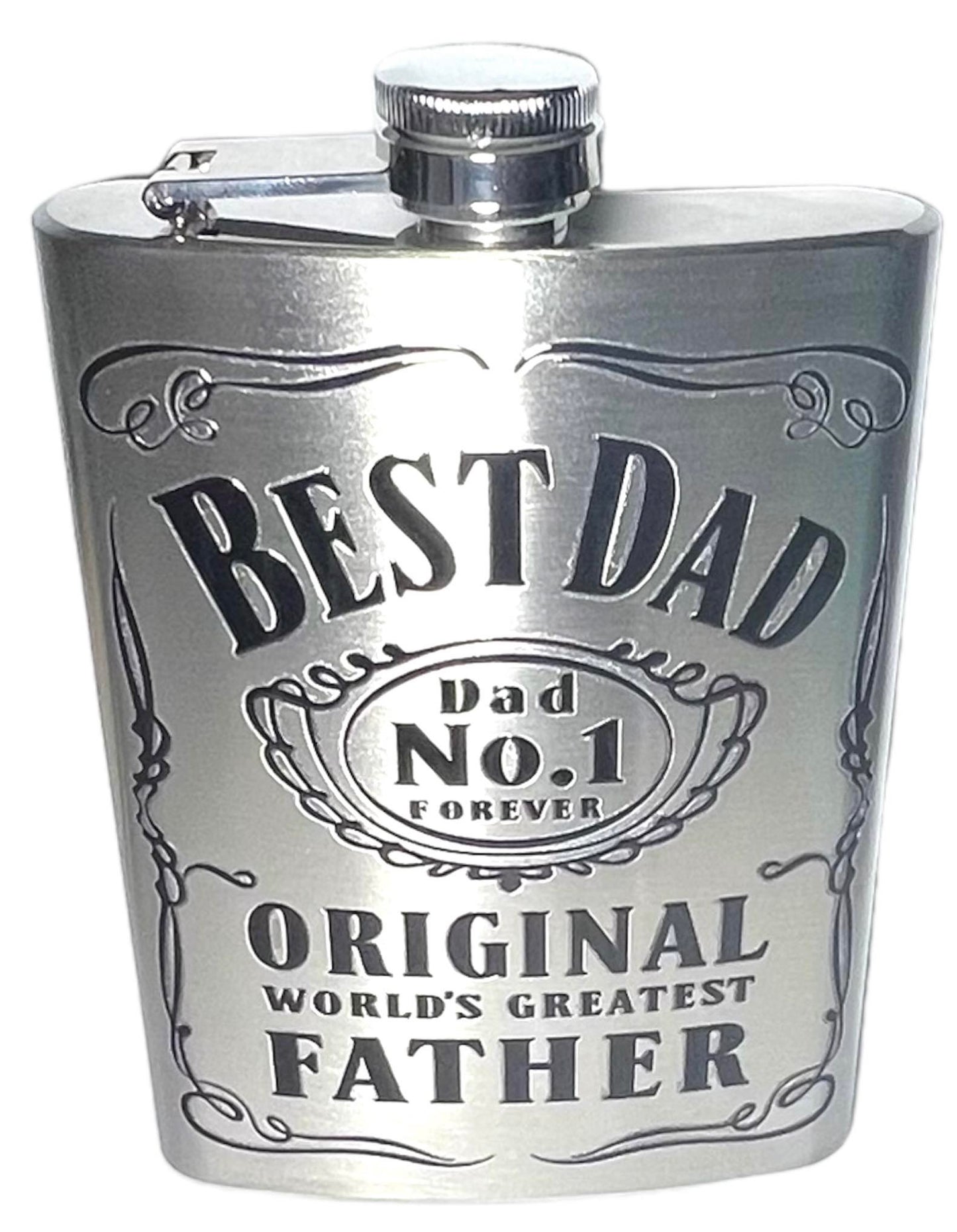 Best Dad 8oz Hip Flask w/funnel
