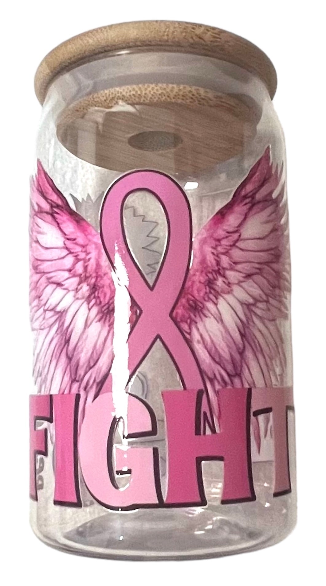 Acrylic tumbler Pink Ribbon 16oz