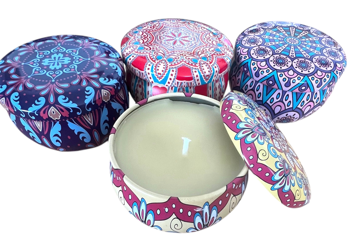 Mandala Beeswax Candle tins