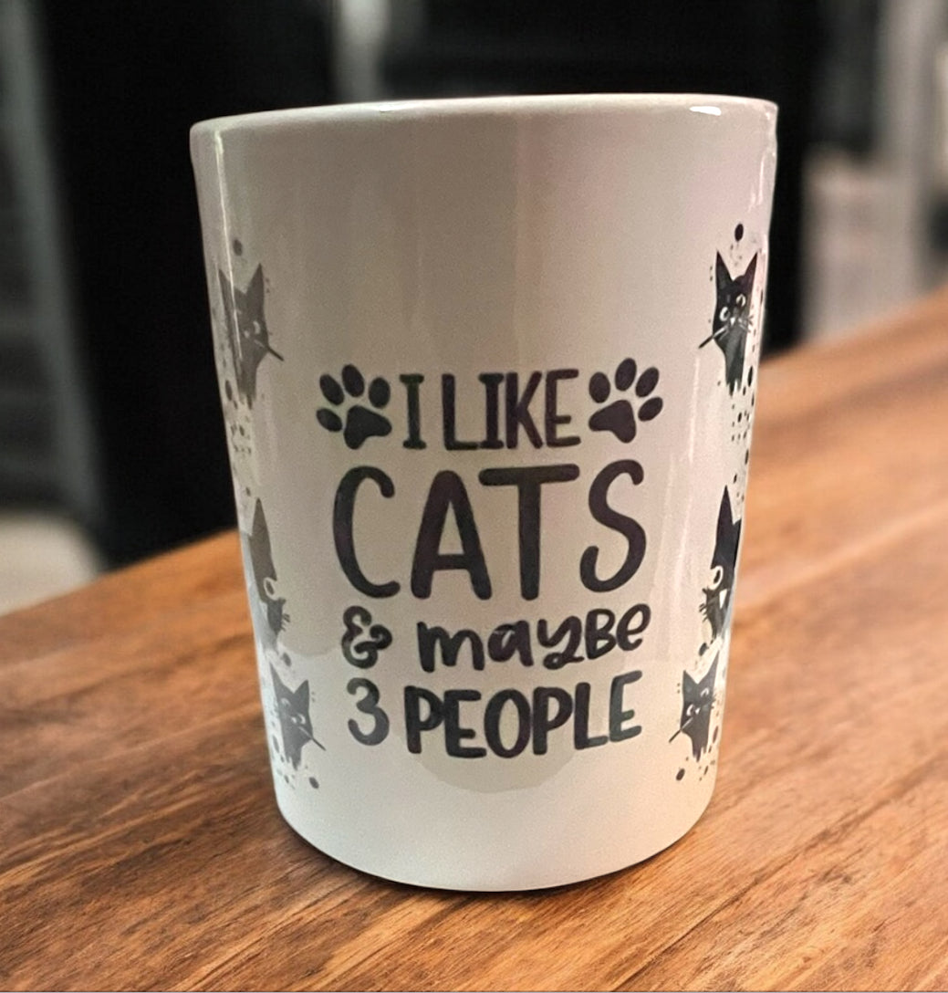 425ml White Ceramic Cat Mug