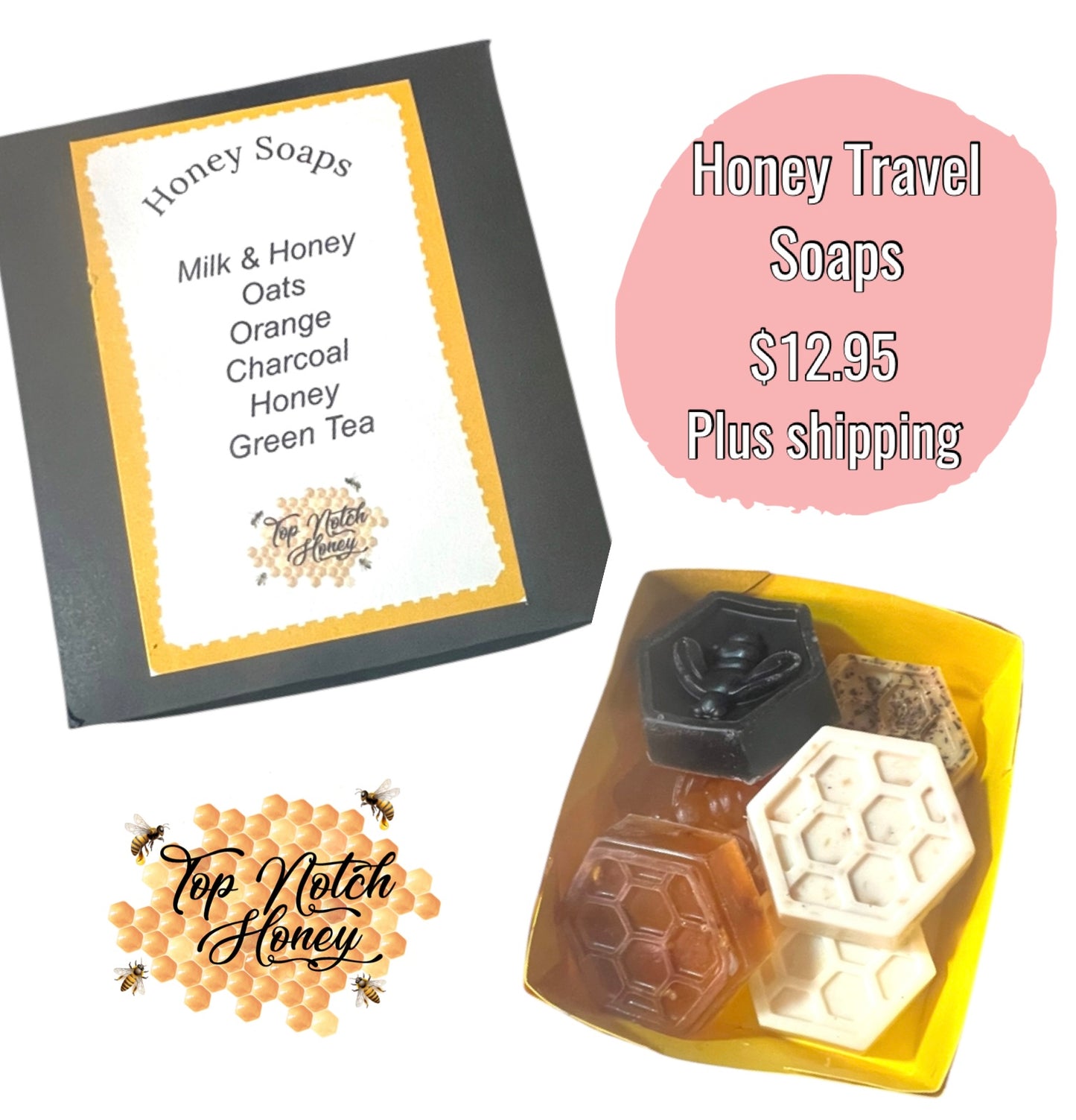6pk Honey Travel Soaps