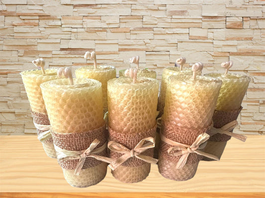 Hand Rolled Beeswax Foundation Candles