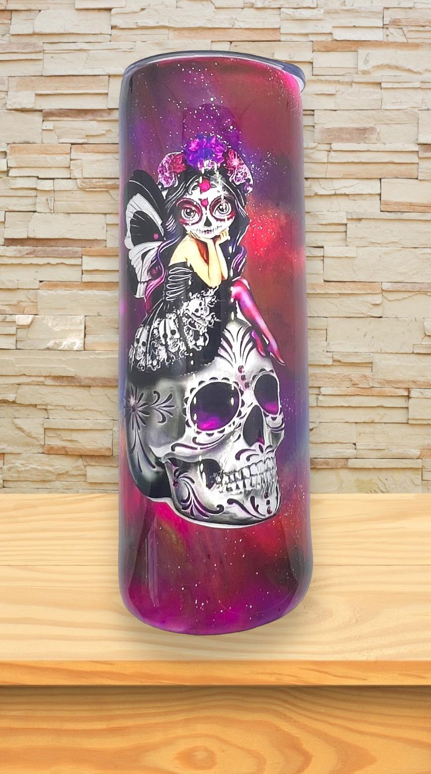 20oz Skull  Hot/Cold Tumbler