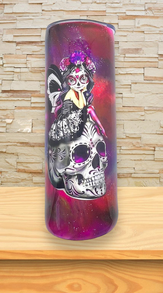 20oz Skull  Hot/Cold Tumbler