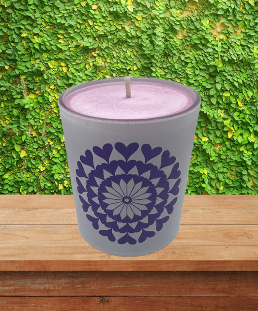 300ml Purple Heart Mandala Eco Soy Candle