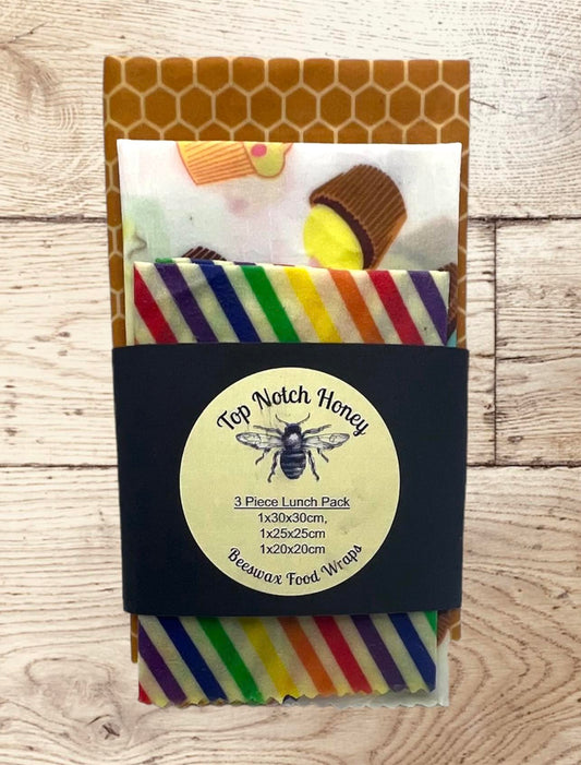 Australian Beeswax Food Wraps 3pc Lunch Pack