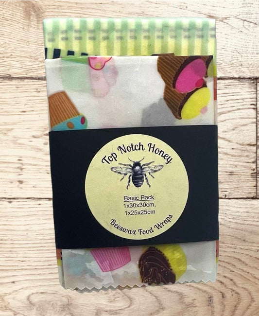 Australian Beeswax Food Wraps Basic 2pk