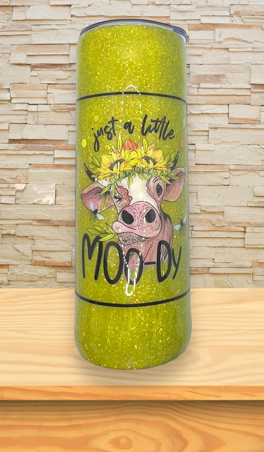 20oz Yellow Cow Print Tumbler