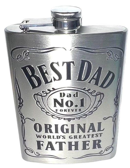 Best Dad 8oz Hip Flask w/funnel