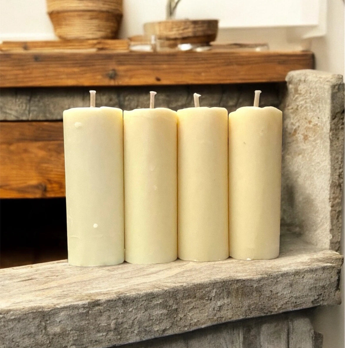 Beeswax Blend Pillar Candles