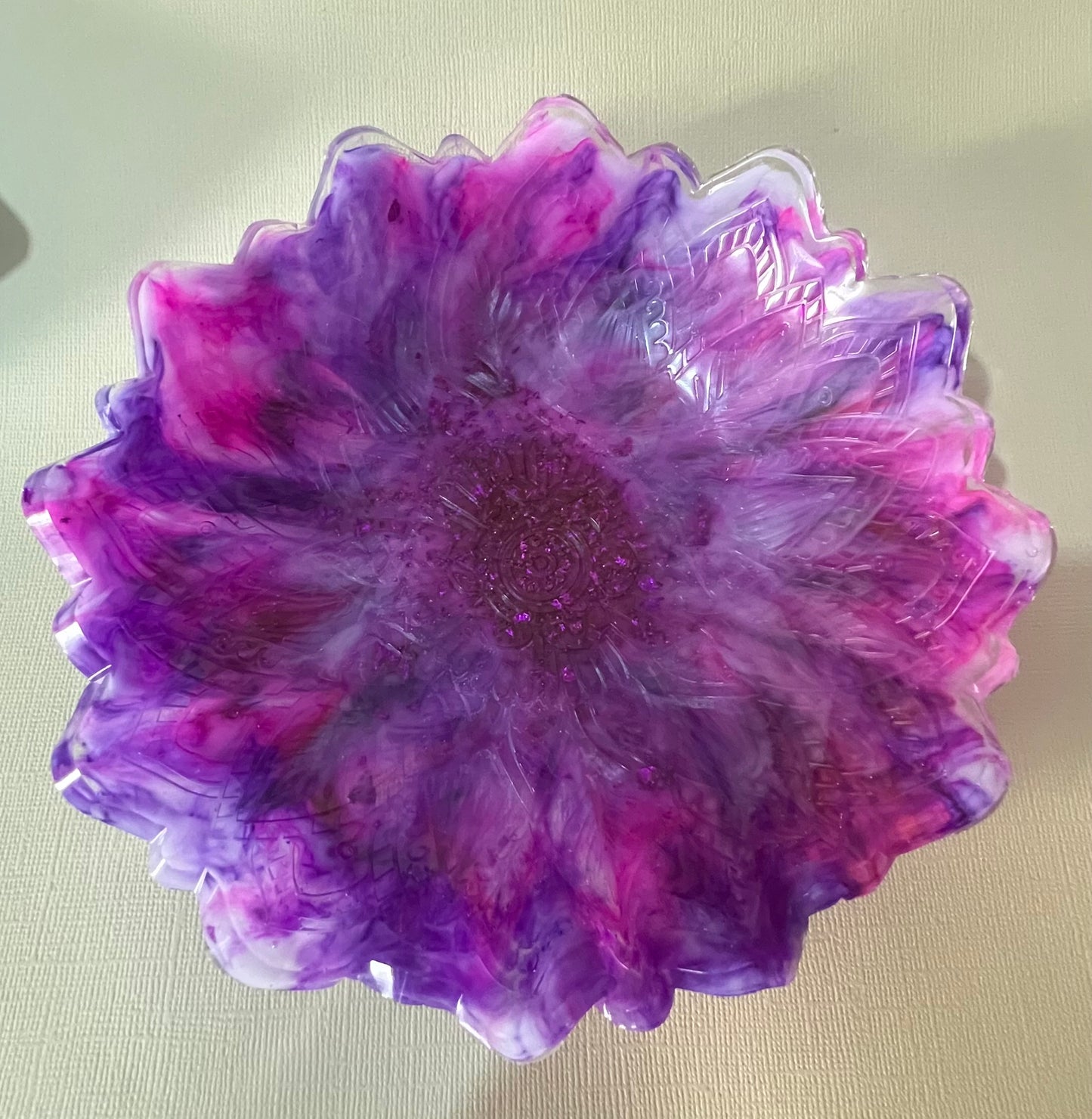Mandala trinket bowl purple/pink