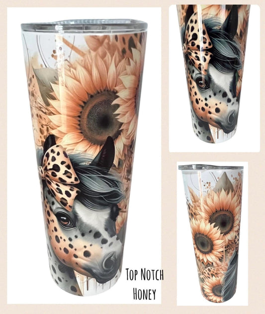 Leopard Horse Sublimation Hot Cold Drinking Tumbler
