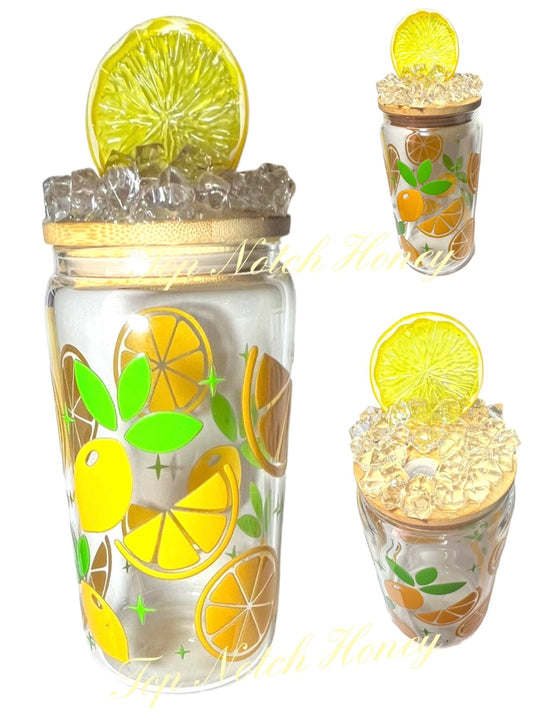 Lemon Ice 16oz Glass Tumbler