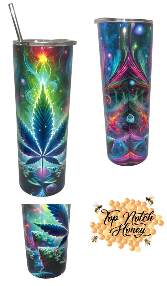 Green Leaf 20oz stainless steel tumbler
