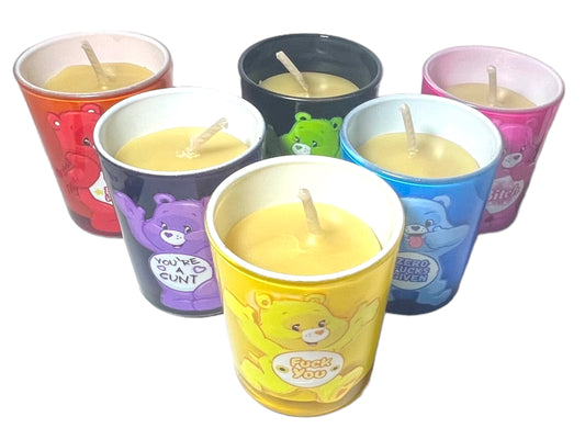 Swear Bear Beeswax Votive Candles