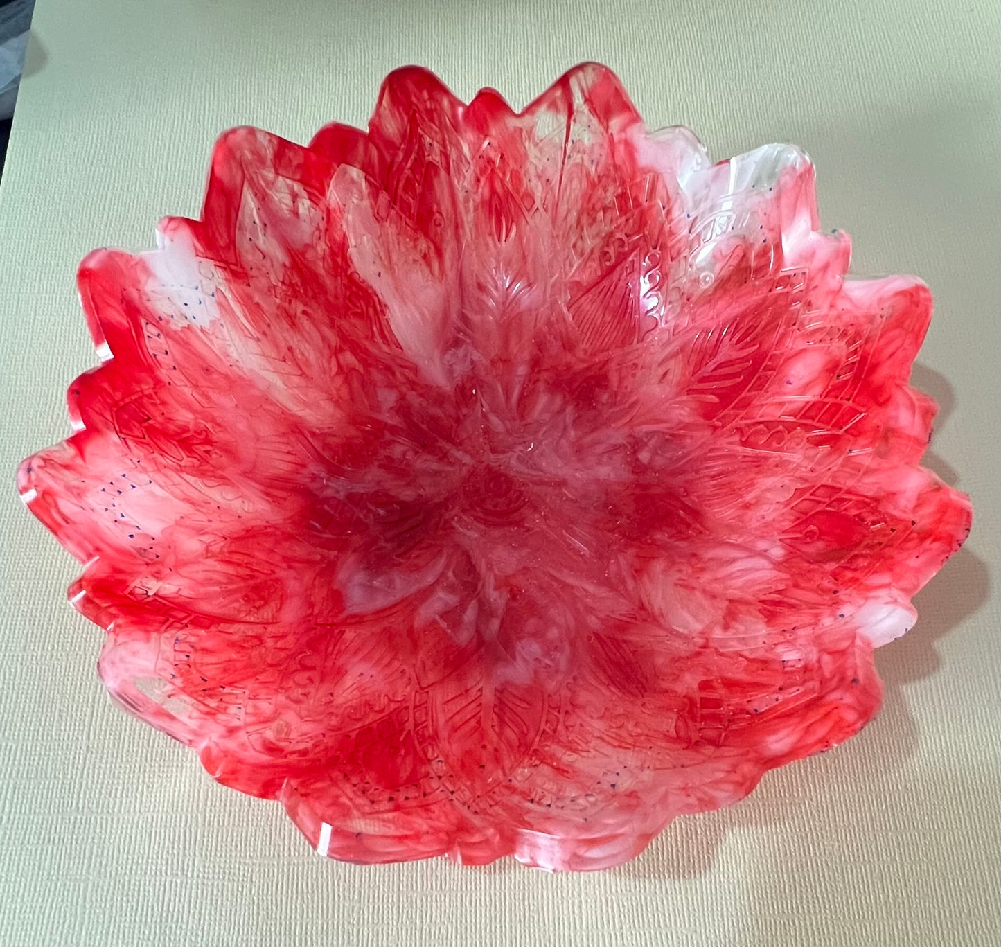 Mandala Trinket bowl red/white