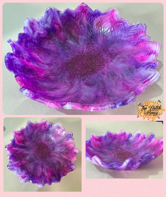 Mandala trinket bowl purple/pink