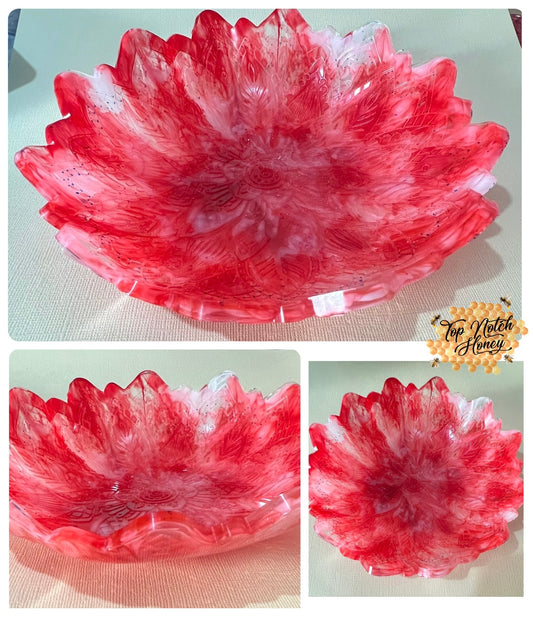 Mandala Trinket bowl red/white